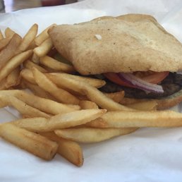 a burger and french fries a burger and french fries