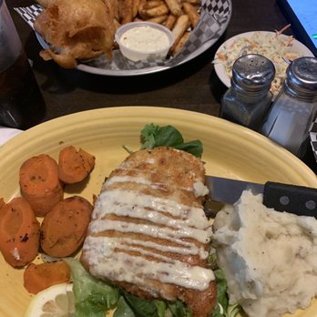 Buffalo Cafe - Parmesan crusted chicken and the Fish N Chips. - American Near Me - Whitefish, Montana