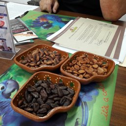 Roasted cacao beans from Belize