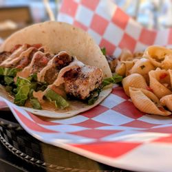 Queen Anne's Revenge - Mahi Mahi tacos and pasta salad side