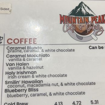 Mountain Peak Cafe - Coffee & Tea Near Me - Brian Head, Utah
