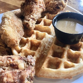 Yo' Mama's - Chicken & Waffle with Mama's special syrup. - Gluten-Free Near Me - Birmingham, Alabama
