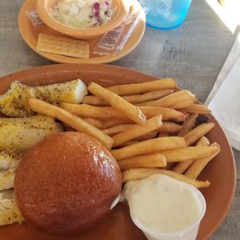 The Overlook Restaurant - Baked cod, fries and Cole slaw - American Near Me - Leavenworth, Indiana