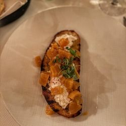 Burrata Crostone, Grilled Semolina Bread, Pickled Beets