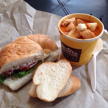 La Bou - $8 combo - tomato bisque and BLT on a croissant - Coffee & Tea Near Me - Elk Grove, California La Bou - $8 combo - tomato bisque and BLT on a croissant - Coffee & Tea Near Me - Elk Grove, California