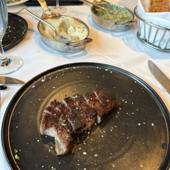 Mastro's Steakhouse - Japanese A5 Wagyu 10z split with Garlic Mashed Potatoes and Creamed Spinach - Steakhouses Near Me - San Francisco, California Mastro's Steakhouse - Japanese A5 Wagyu 10z split with Garlic Mashed Potatoes and Creamed Spinach - Steakhouses Near Me - San Francisco, California