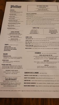 Menu photo 2 Phillips Seafood Baltimore, MD Menu photo 2 Phillips Seafood Baltimore, MD
