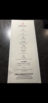 Menu photo 5 Kōsen Tampa, FL