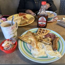 'Around the World' breakfast plate