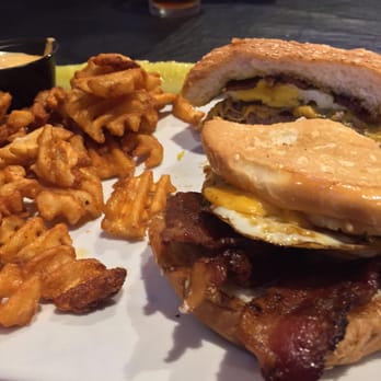 Charlie Meaney's - Bacon egg and cheddar w. Waffle fries - American Near Me - Valley Stream, New York