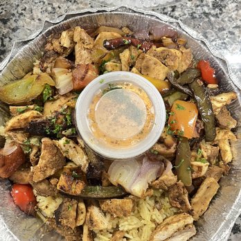 Falafel House - Chicken shawarma platter with rice - Falafel Near Me - Roanoke, Virginia