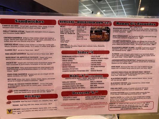 Menu photo 5 Ronny G's The Woodlands, TX
