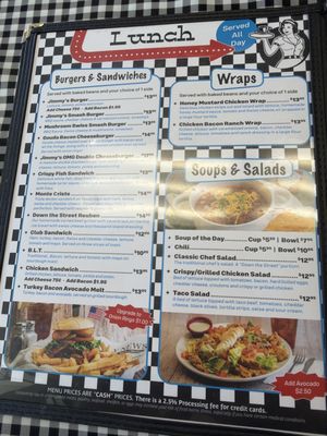 Menu photo 4 Jimmy's Down the Street Coeur D Alene, ID