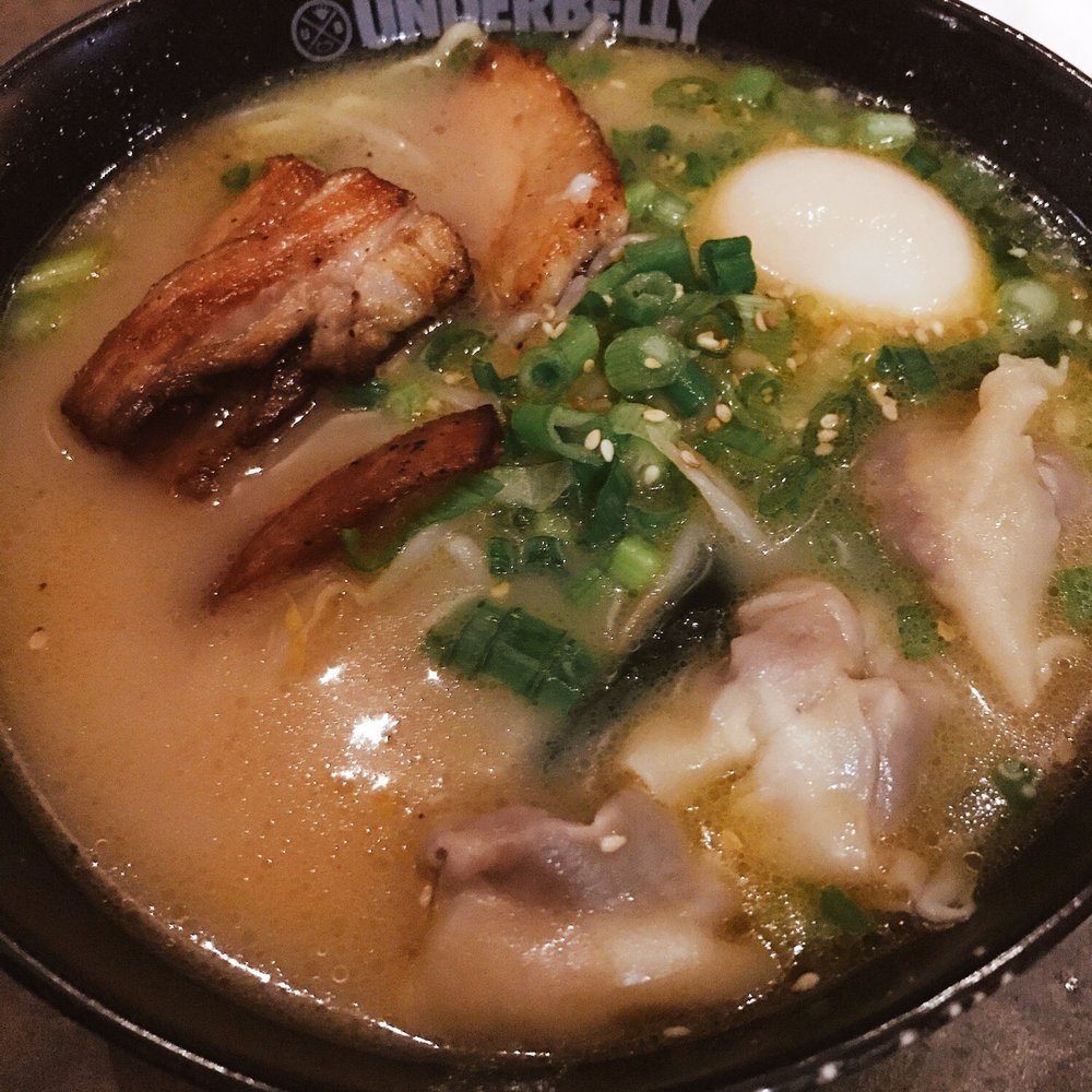 Underbelly - OG tonkotsu ramen with oxtail dumplings - Ramen Near Me - San Diego, California Underbelly - OG tonkotsu ramen with oxtail dumplings - Ramen Near Me - San Diego, California