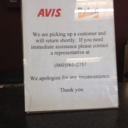 Avis Rent A Car - Awful sign indicating that they really don't care you had a reservation... And you'll be waiting for 15+ mind.