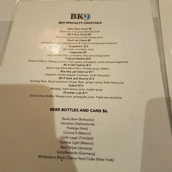 BK9 - Menu - Caribbean Near Me - Brooklyn, New York