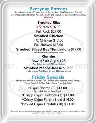 Menu photo 1 BJ's Brick Pit House Rosholt, WI Menu photo 1 BJ's Brick Pit House Rosholt, WI