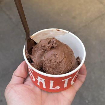 Salt & Straw - sourdough olive oil chocolate (vegan), kids scoop - Desserts Near Me - Palo Alto, California Salt & Straw - sourdough olive oil chocolate (vegan), kids scoop - Desserts Near Me - Palo Alto, California