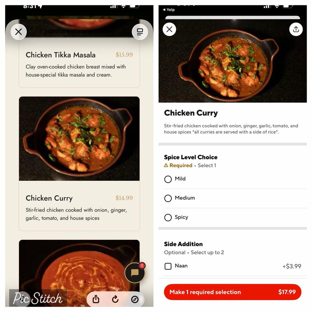 Nimtos price vs Door dash. Nimtos price vs Door dash.