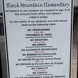 Black Mountain Elementary School - Sign