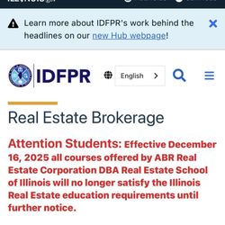 Real Estate School Of Illinois - Https://idfpr.illinois.gov/profs/realest.html