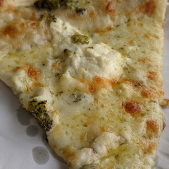Broadway NY Style Pizza - White pie slice was tasteless. Although I enjoyed the part with ricotta. - Pizza Near Me - Niagara Falls, New York