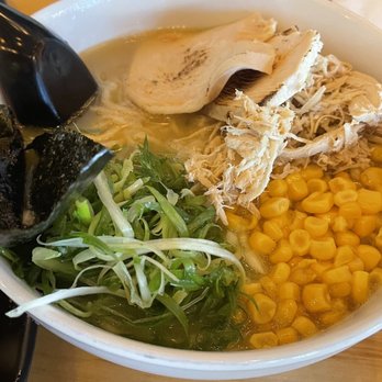 Totto Ramen - Paitan Ramen with chicken and a side of corn - Ramen Near Me - Somerville, Massachusetts Totto Ramen - Paitan Ramen with chicken and a side of corn - Ramen Near Me - Somerville, Massachusetts