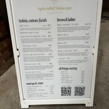 Splendid Skincare and Brow Studio - Menu 12/2025 - Skin Care Near Me - San Antonio, Texas Splendid Skincare and Brow Studio - Menu 12/2025 - Skin Care Near Me - San Antonio, Texas
