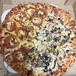 Half perfect pepperoni- half Vegetarian 14"