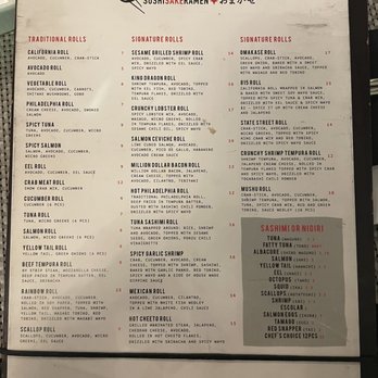Omakase - Sushi menu - Sushi Bars Near Me - Rockford, Illinois