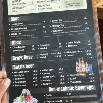 Yuka Sushi - Other side of drink menu - Sushi Bars Near Me - Nederland, Texas Yuka Sushi - Other side of drink menu - Sushi Bars Near Me - Nederland, Texas