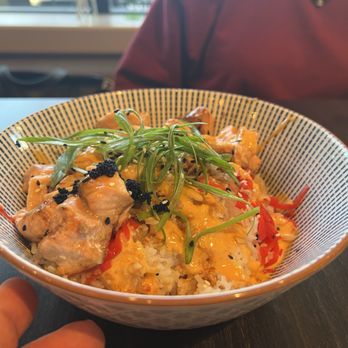 First & Main - Salmon bowl - Cocktail Bars Near Me - Turlock, California First & Main - Salmon bowl - Cocktail Bars Near Me - Turlock, California