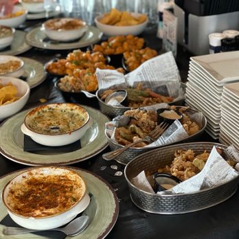 Latitude Seafood - All the apps!!! Hellfire Shrimp, Salmon Dip, Calamari - Seafood Near Me - Midlothian, Virginia Latitude Seafood - All the apps!!! Hellfire Shrimp, Salmon Dip, Calamari - Seafood Near Me - Midlothian, Virginia