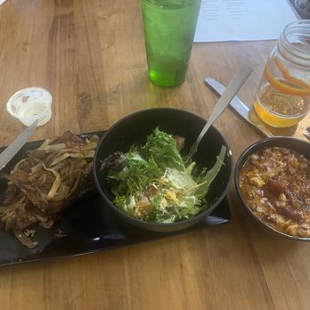 Firehouse Tavern - New York Strip Steak is sizzling with salad and chili delight! - Gastropubs Near Me - Sunbury, Ohio Firehouse Tavern - New York Strip Steak is sizzling with salad and chili delight! - Gastropubs Near Me - Sunbury, Ohio
