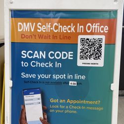 Department of Motor Vehicles - Self Check In QR Code