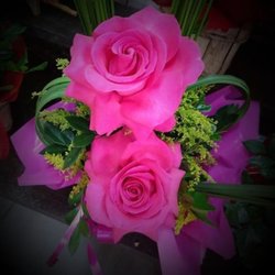 Floricultura Guimarães - Arranjo com rosa colombiana pink