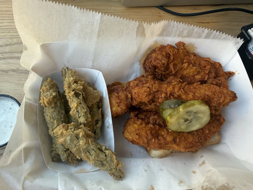 Food from Eugene's Hot Chicken