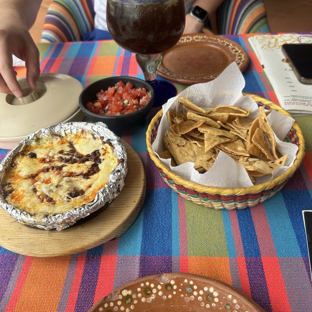 Los Mariachiles - Queso fundito and chips/salsa - Mexican Near Me - Puerto Vallarta, JAL