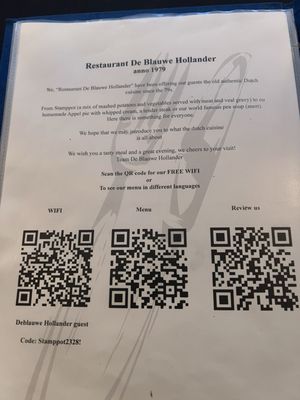 Menu photo 7 De Blauwe Hollander Amsterdam, NH