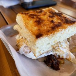 Cow Dog - Brisket biscuit (post a few bites. Oops!)