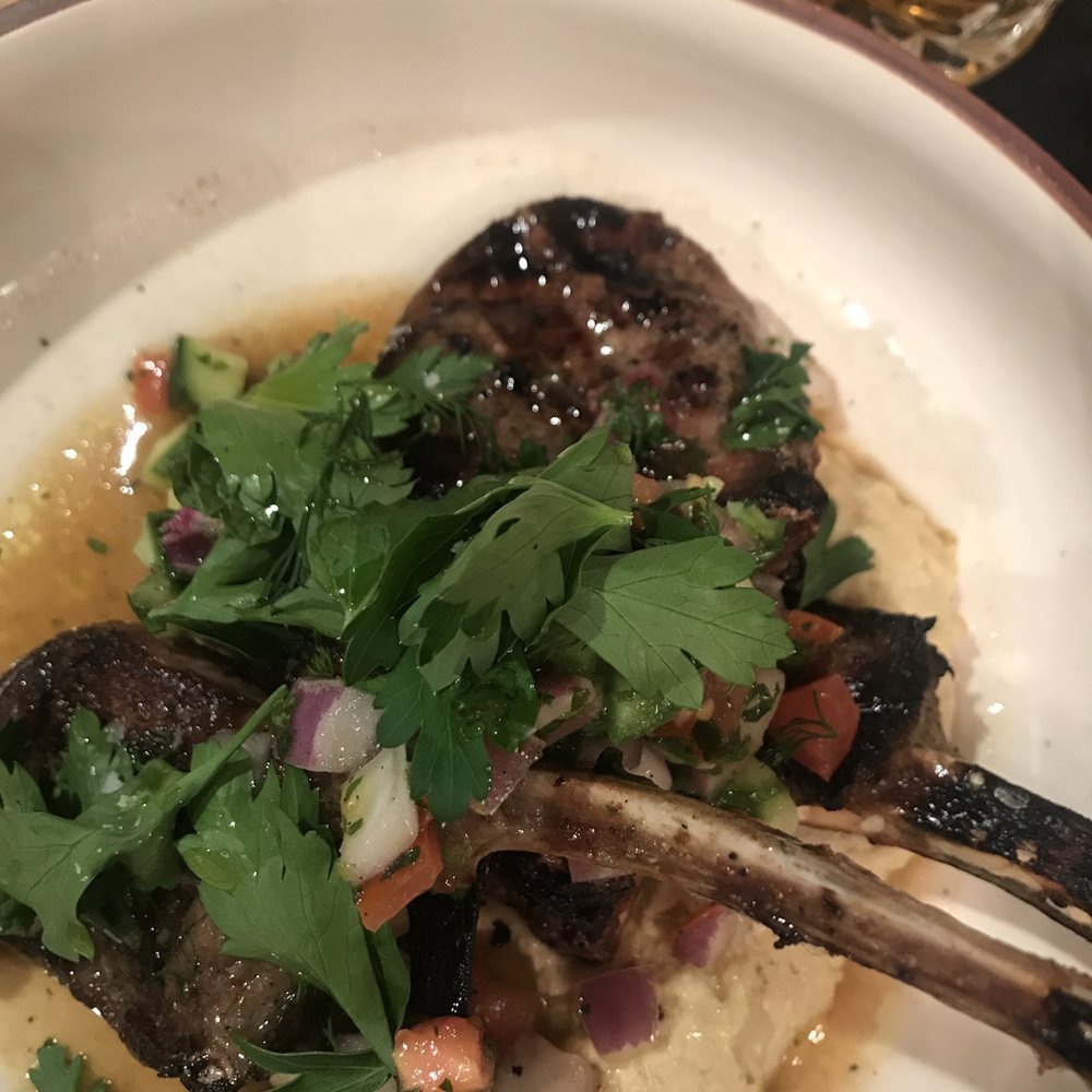 FLINT by Baltaire - Lamb chops with hummus - New American Near Me - Phoenix, Arizona FLINT by Baltaire - Lamb chops with hummus - New American Near Me - Phoenix, Arizona