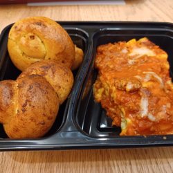 CCV Peoria Cafe & Coffee Shop - Lasagna and garlic knots.