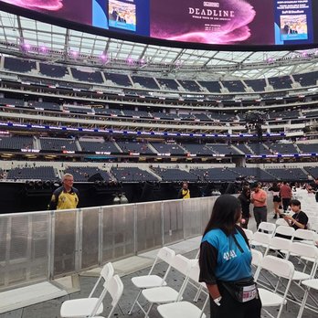 SoFi Stadium - Jul13: View from my seat towards the head of the subsidiary stage - Stadiums & Arenas Near Me - Inglewood, California SoFi Stadium - Jul13: View from my seat towards the head of the subsidiary stage - Stadiums & Arenas Near Me - Inglewood, California
