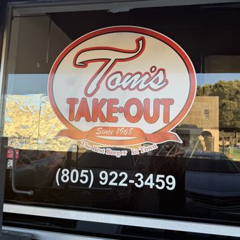 Tom's Take Out - Window "since 1968" - American Near Me - Santa Maria, California