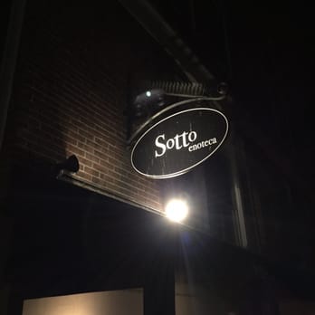 Sotto Enoteca - a restaurant sign lit up at night - Wine Bars Near Me - Burlington, Vermont Sotto Enoteca - a restaurant sign lit up at night - Wine Bars Near Me - Burlington, Vermont
