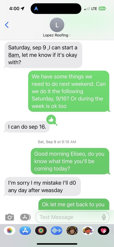 Slide of Lopez Roofing