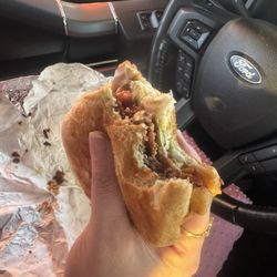 Bumpers Drive-In - Hot honey bacon burger was delicious. Had perfume amount spice perfect amount flavor. Barbecue bacon burger was absolutely delicious.