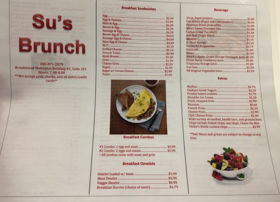 Menu photo 2 Su's Brunch Birmingham, AL Menu photo 2 Su's Brunch Birmingham, AL