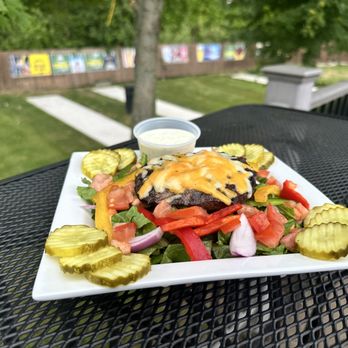 Shots On The River - Cheeseburger Salad - Summer Menu 2024 - Sports Bars Near Me - Belmont, Michigan Shots On The River - Cheeseburger Salad - Summer Menu 2024 - Sports Bars Near Me - Belmont, Michigan