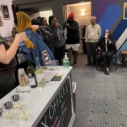 Strand Theater - Opening night post show celebration with cupcakes and wine for a toast